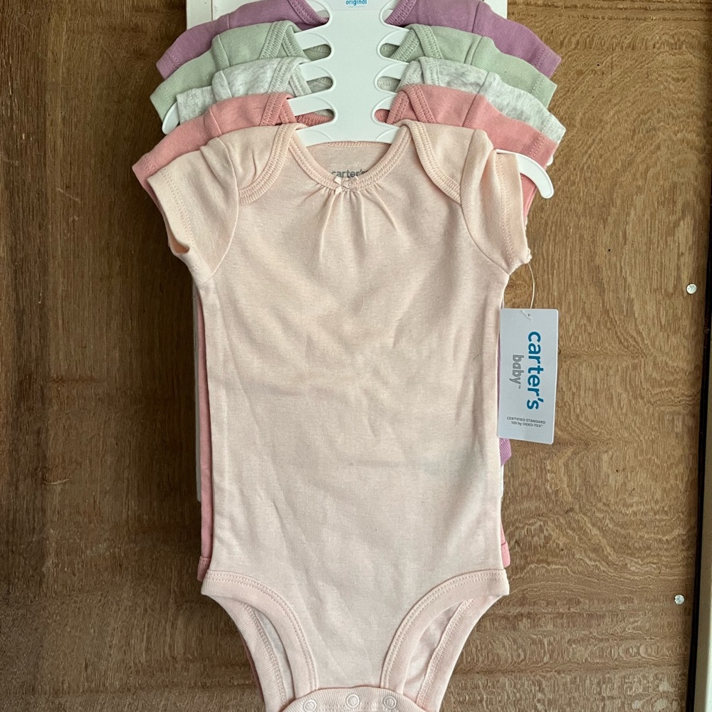 Carter's Baby Short Sleeve Bodysuit Set - Pastel, 6 mo